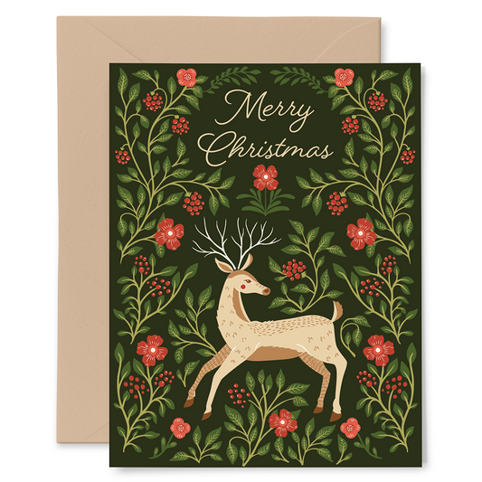 Deer Merry Christmas Greeting Card