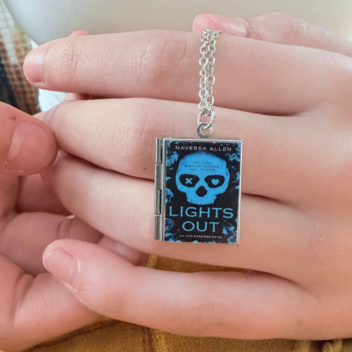 Book Locket Necklace - Lights Out
