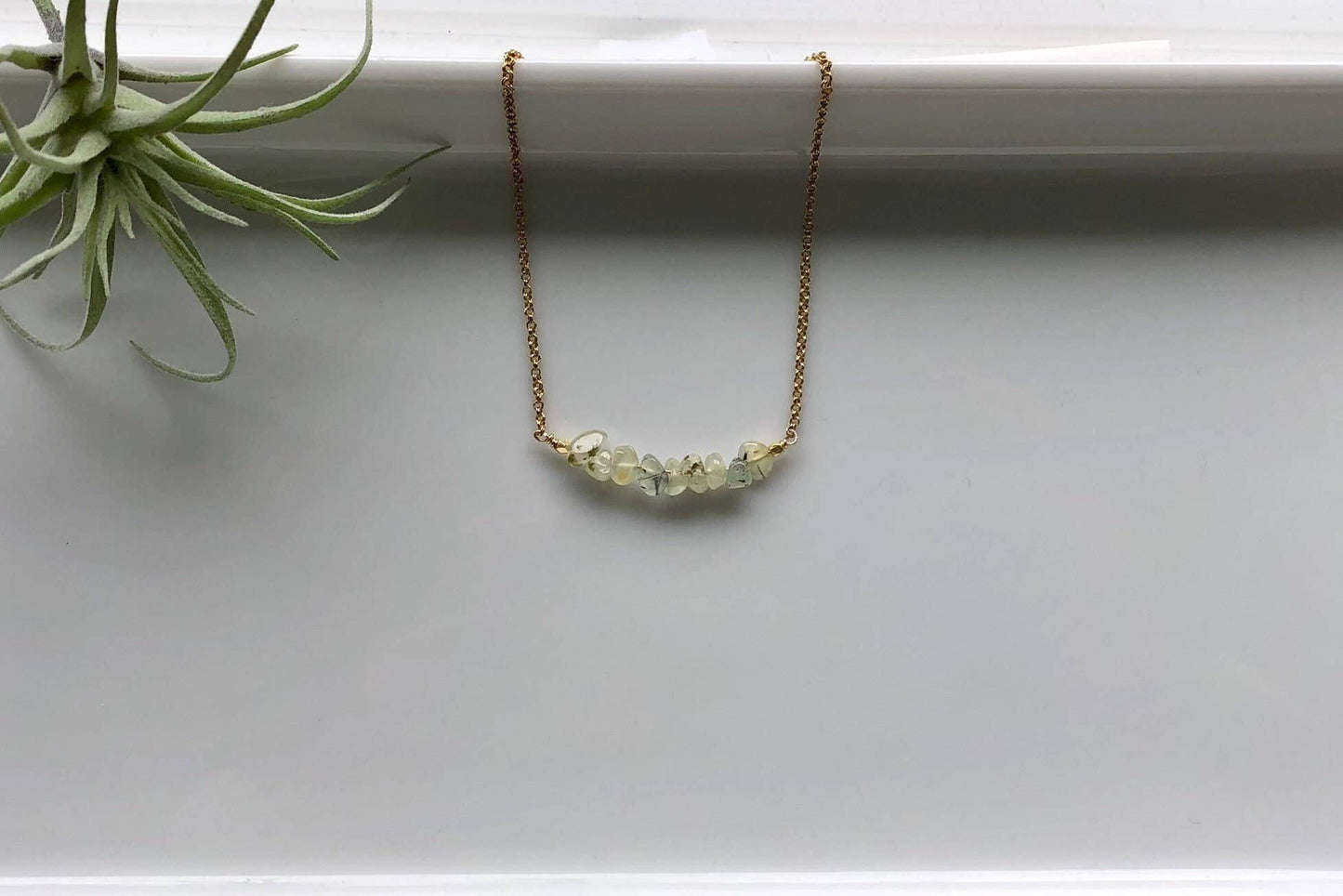 Prehnite Beaded Bar