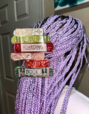 "It’s Not Hoarding If It’s Books" - Bookish Hair Clip