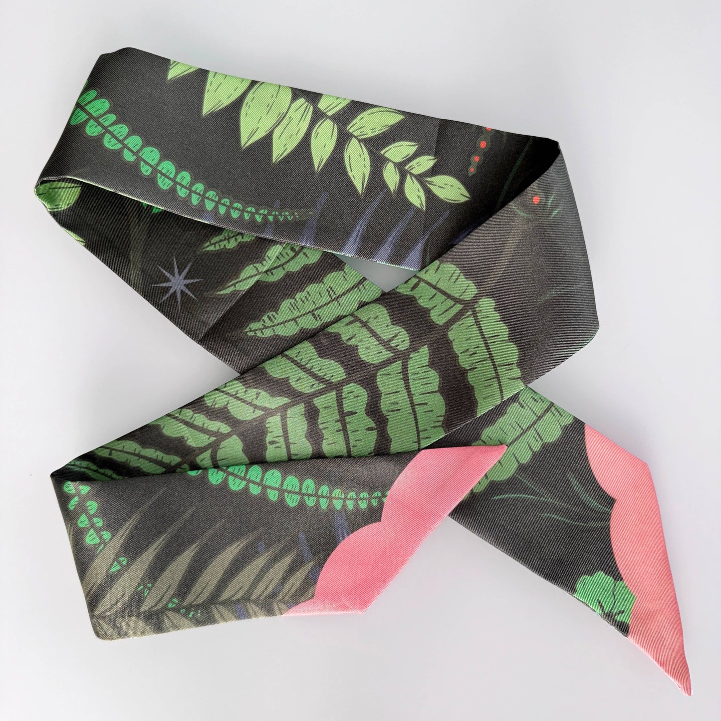 SKINNY SILK SCARF | Gentle Fern