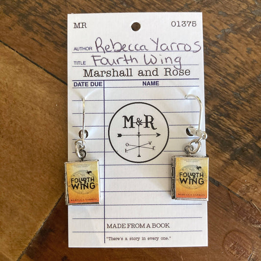 Earrings Book Locket Fourth Wing