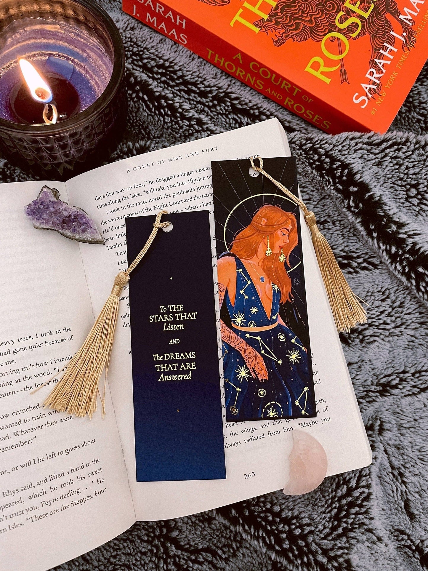 Feyre *Gold Foil* Bookmark (gold tassel)