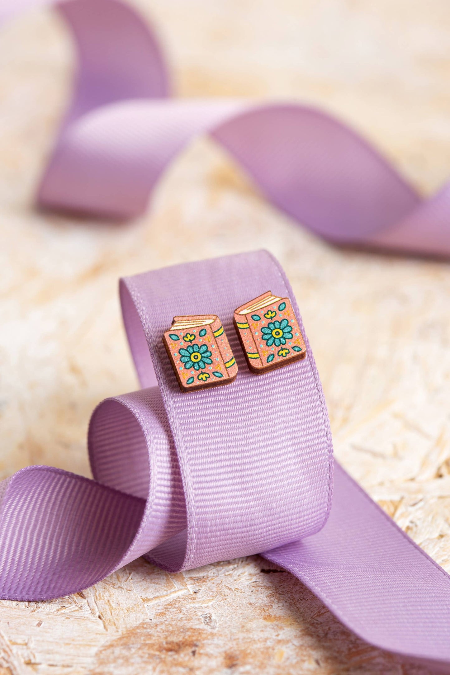 Book Wooden Earrings - Book Lover Jewellery