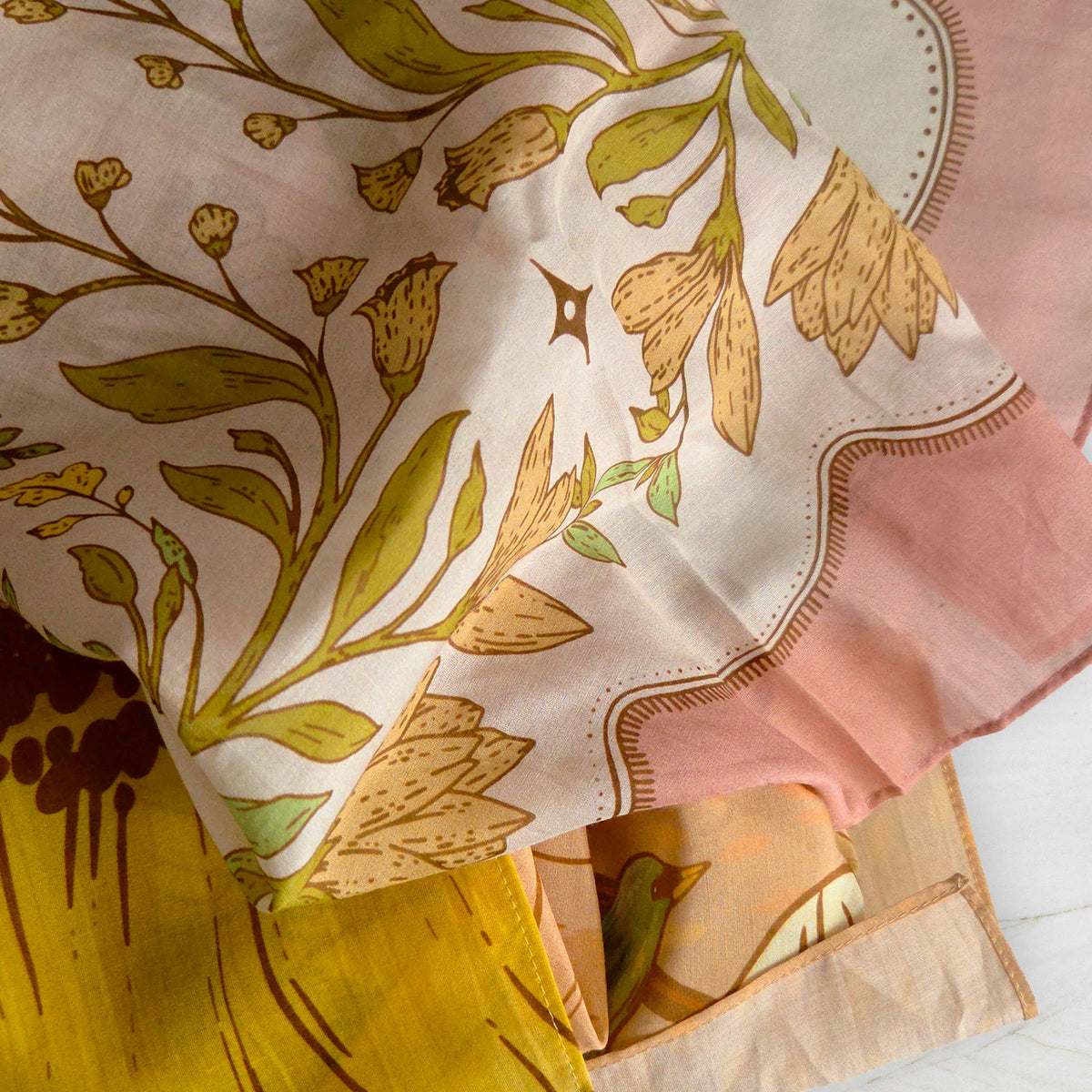 SILK COTTON SCARF | Burnished Bloom