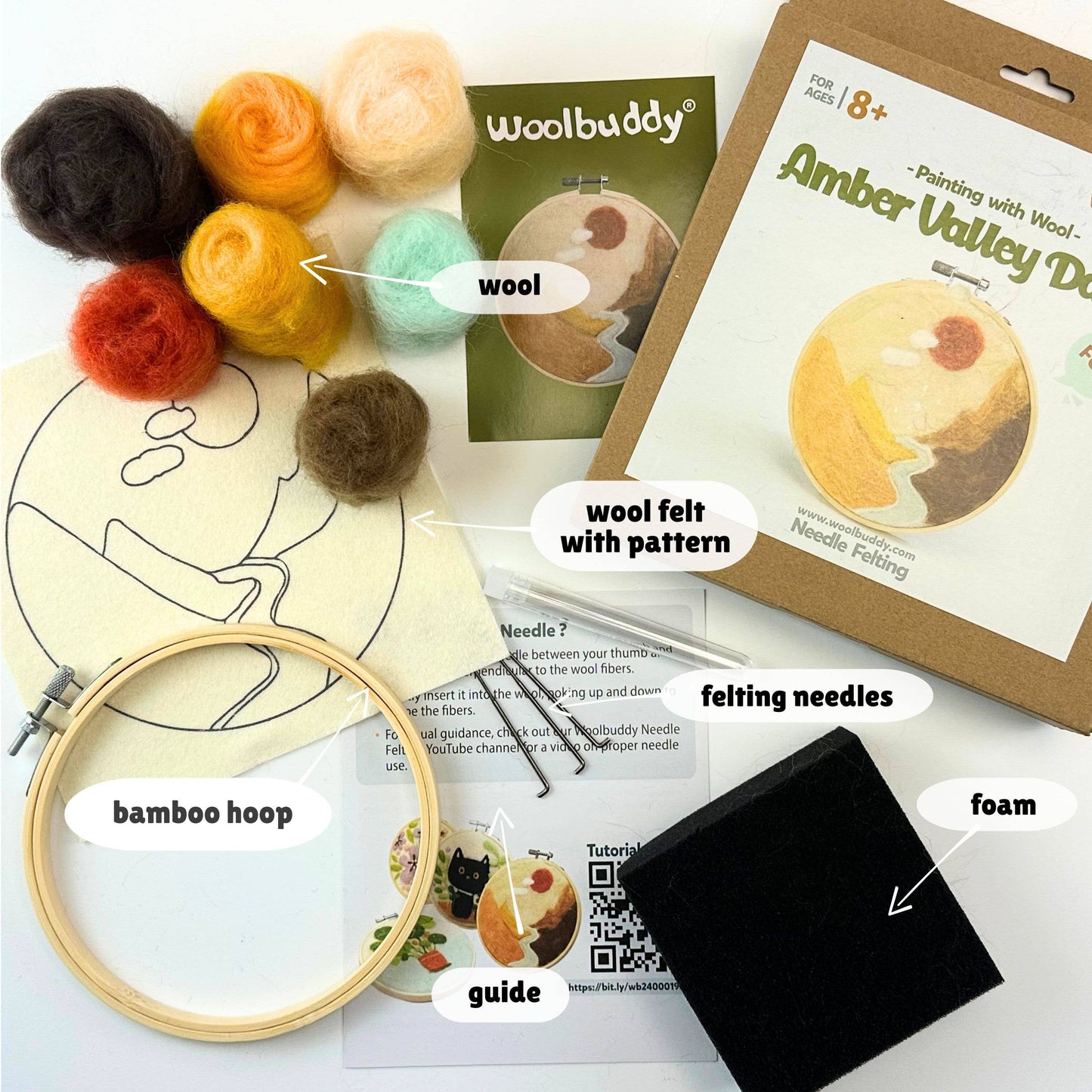 Wool Painting Kit: Amber Valley Landscape