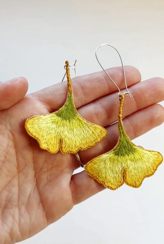 EMBROIDERY CLASS: Botanical Thread Painted Earrings