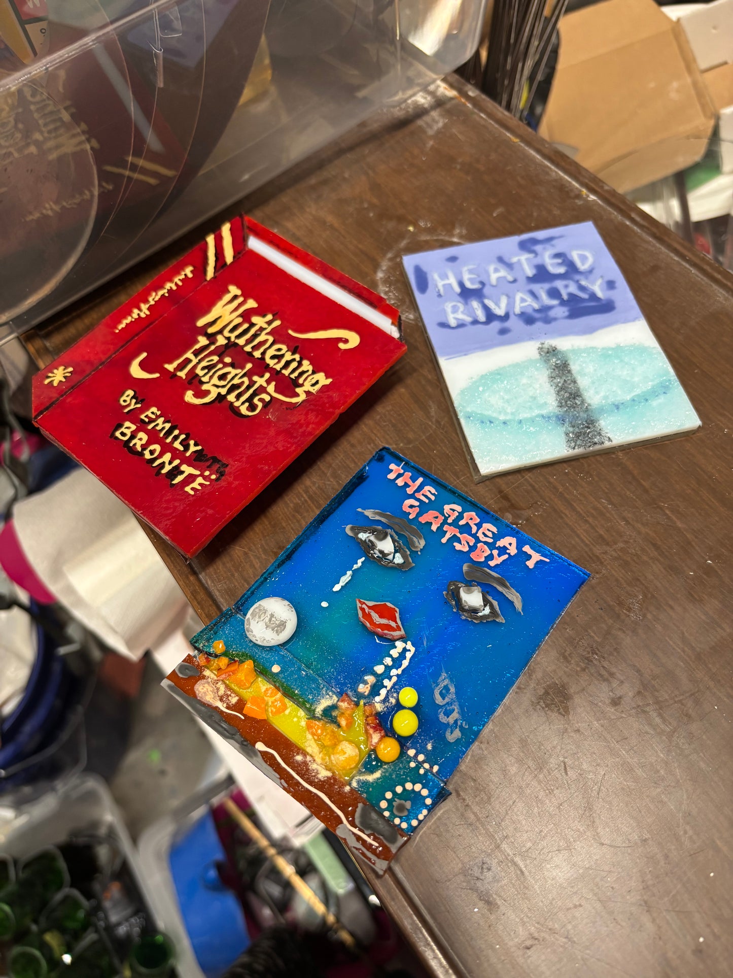 GLASS CLASS: Book Cover Coasters