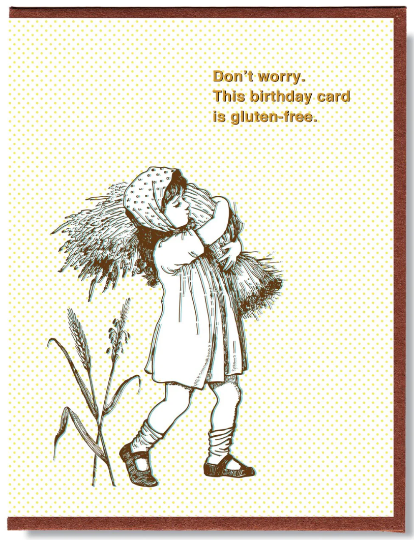 Card - Don't Worry, This Birthday Card Is Gluten-Free (Smitten Kitten)