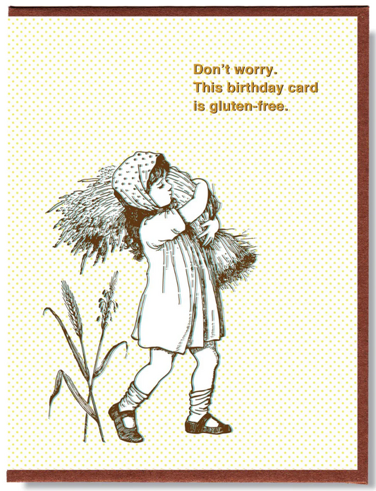 Card - Don't Worry, This Birthday Card Is Gluten-Free (Smitten Kitten)