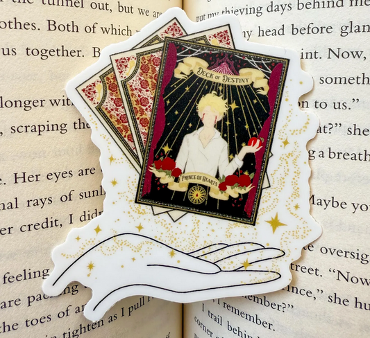 Sticker -  Deck of Destiny: Prince of Hearts | Caraval | 3” Vinyl Sticker
