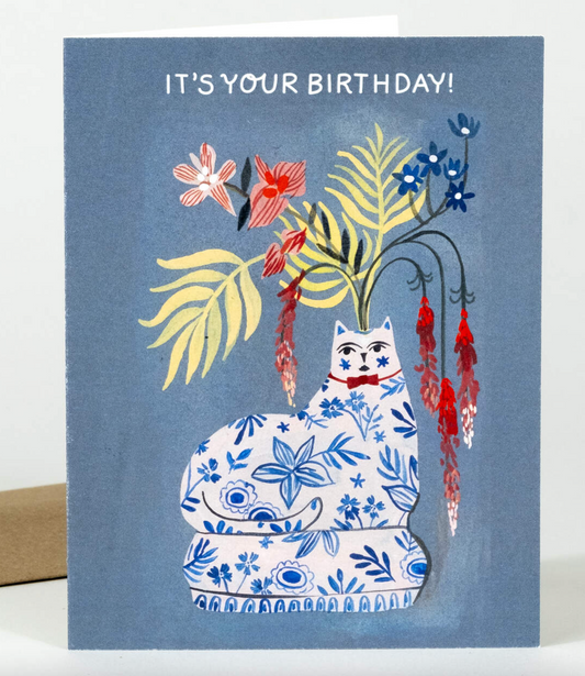 Card - Birthday Cat With Bow (Buy Olympia / Esme Shapiro) Birthday