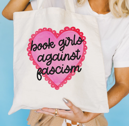 Book Girls Against Fascism Tote Bag