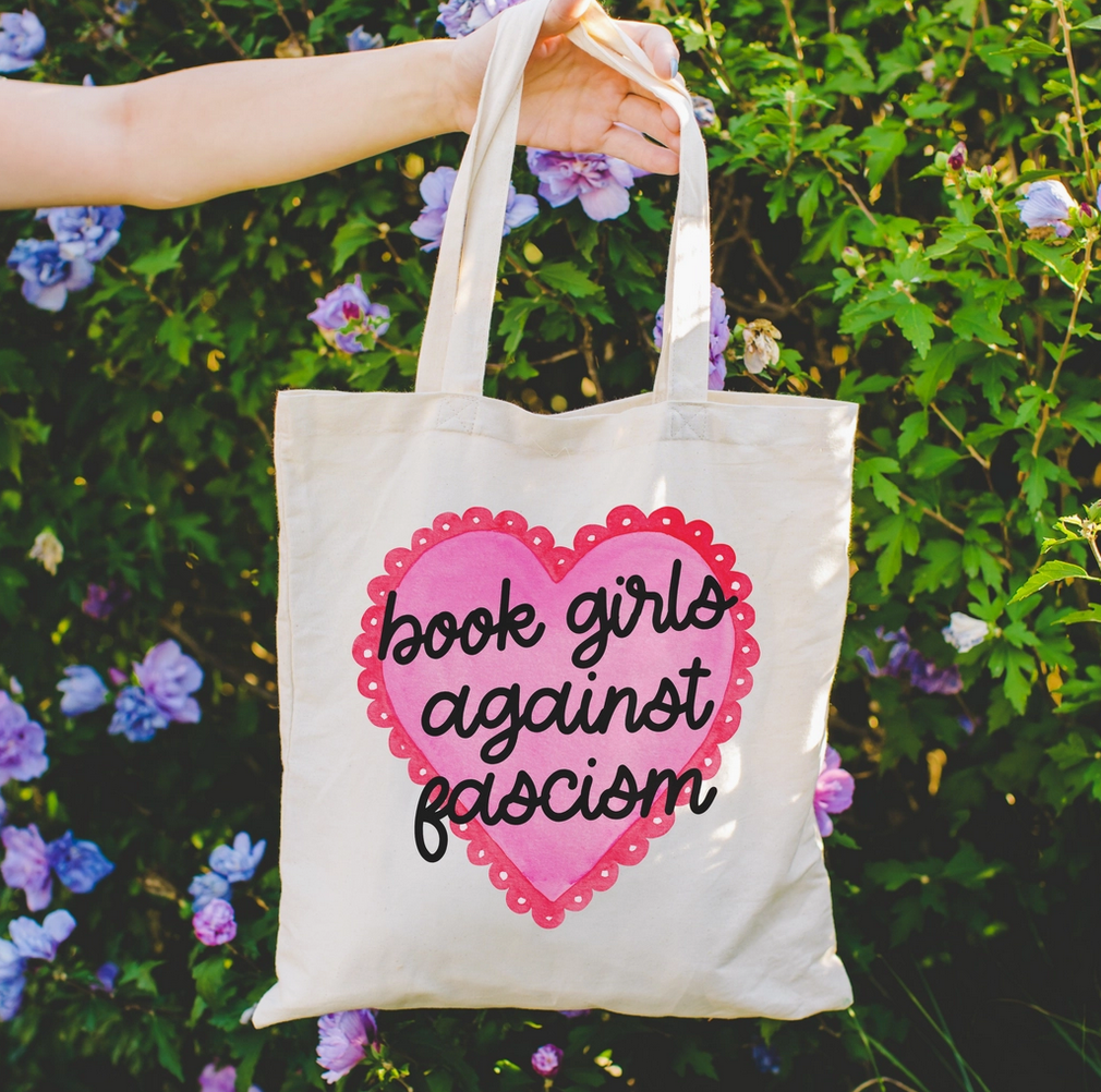 Book Girls Against Fascism Tote Bag