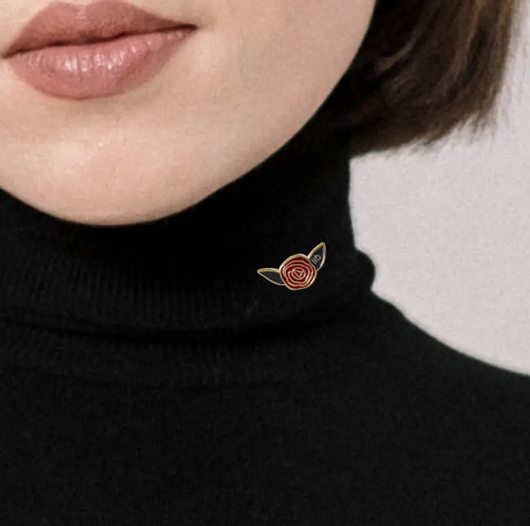 Resist Rose Enamel Pin - Activism and Empowerment