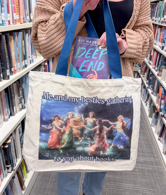 Yapping About Books Fine Art Bookish Tote Bag | Totes