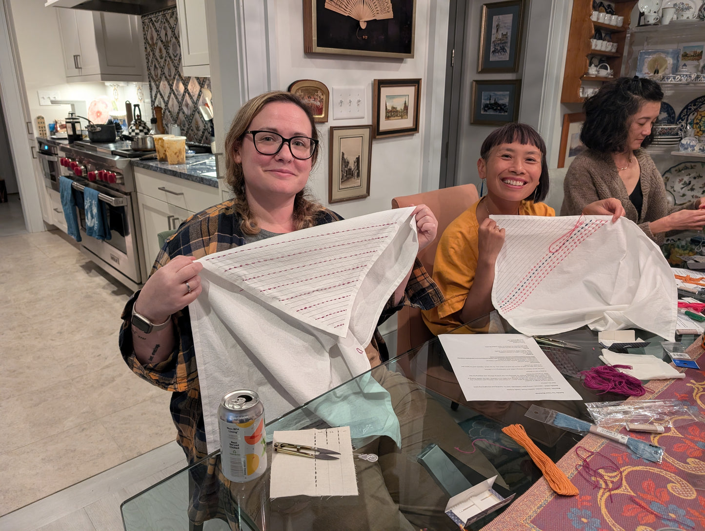 EMBROIDERY CLASS: Sashiko Tea Towel Workshop