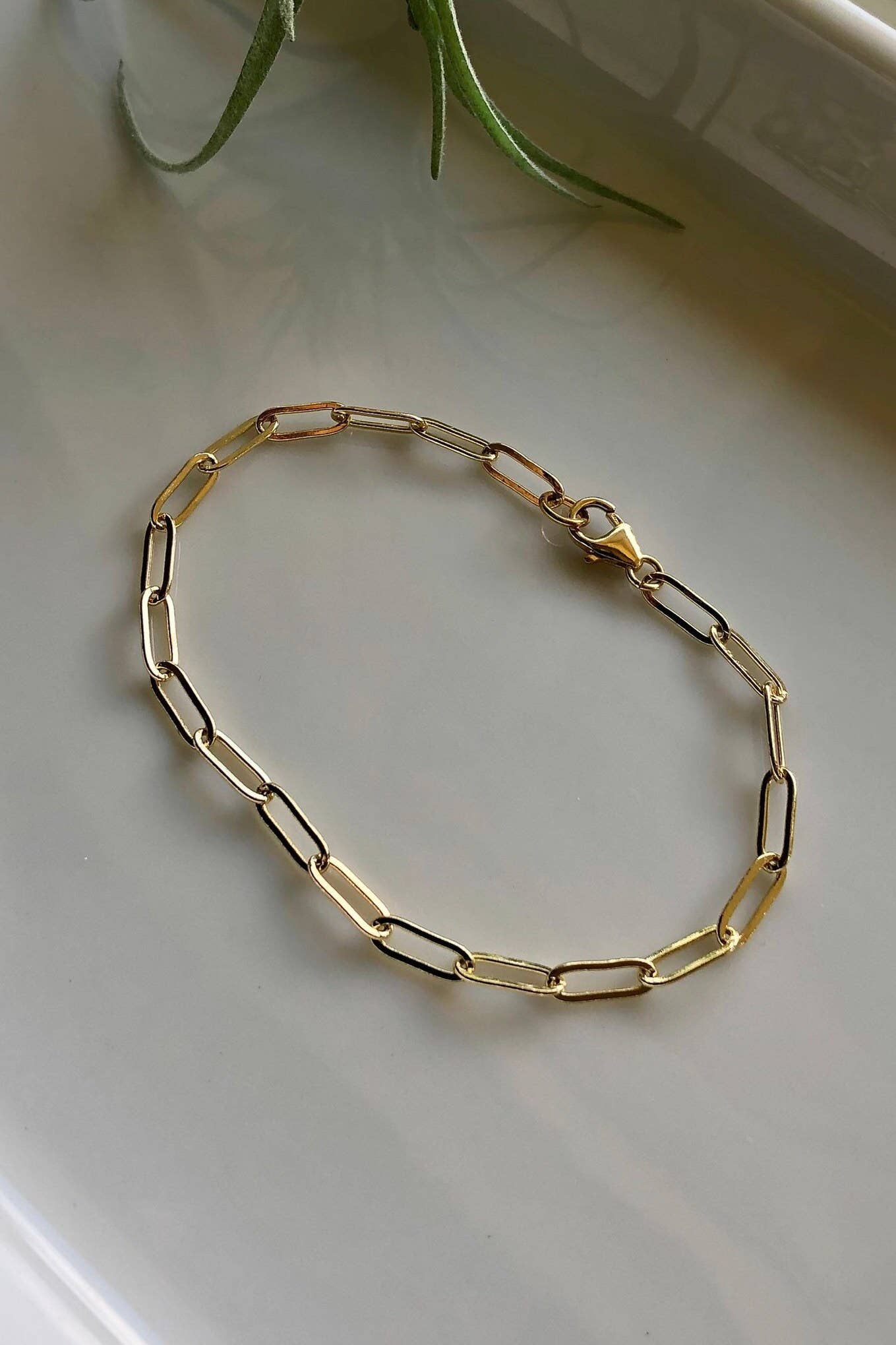 Paperclip Chain Bracelet / Rectangle Chain