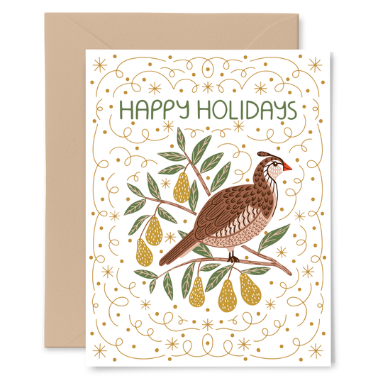 Partridge Holiday Greeting Card