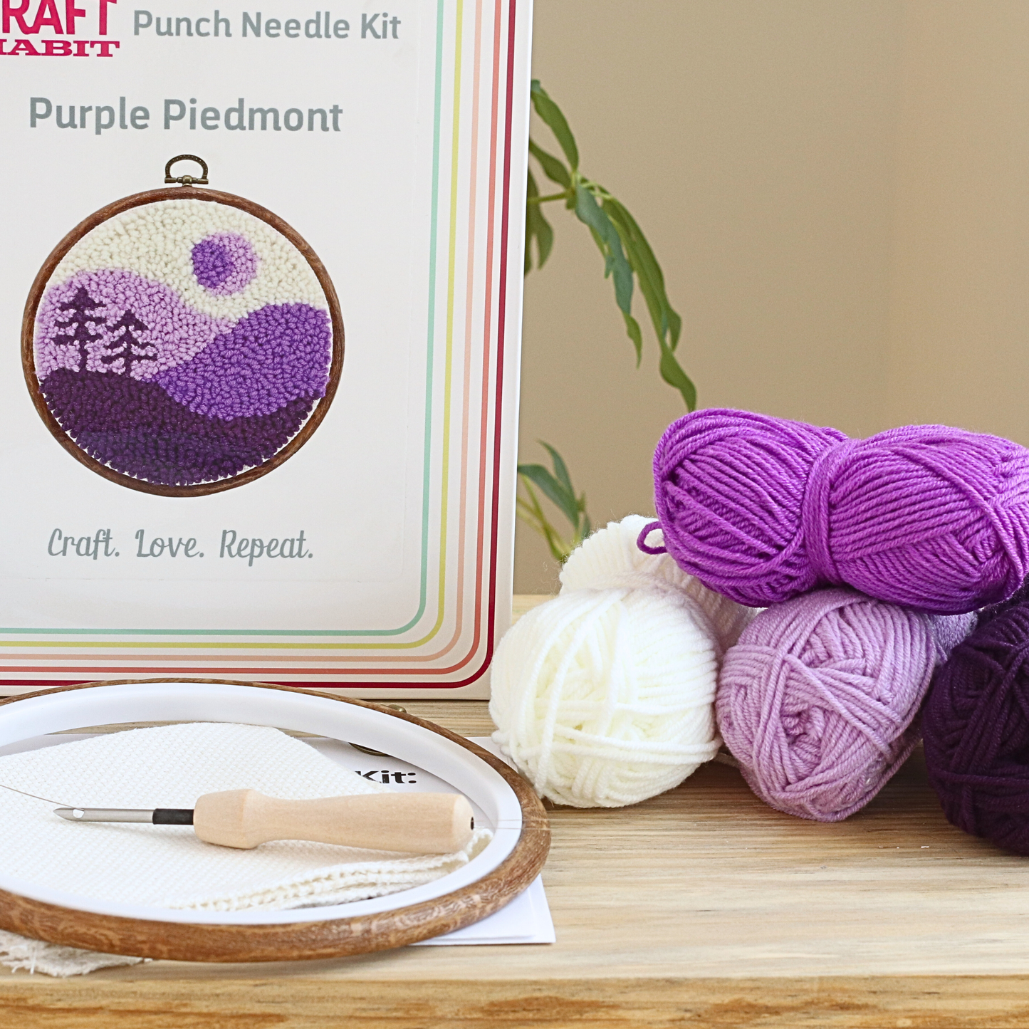 Purple Piedmont Punch Needle Kit