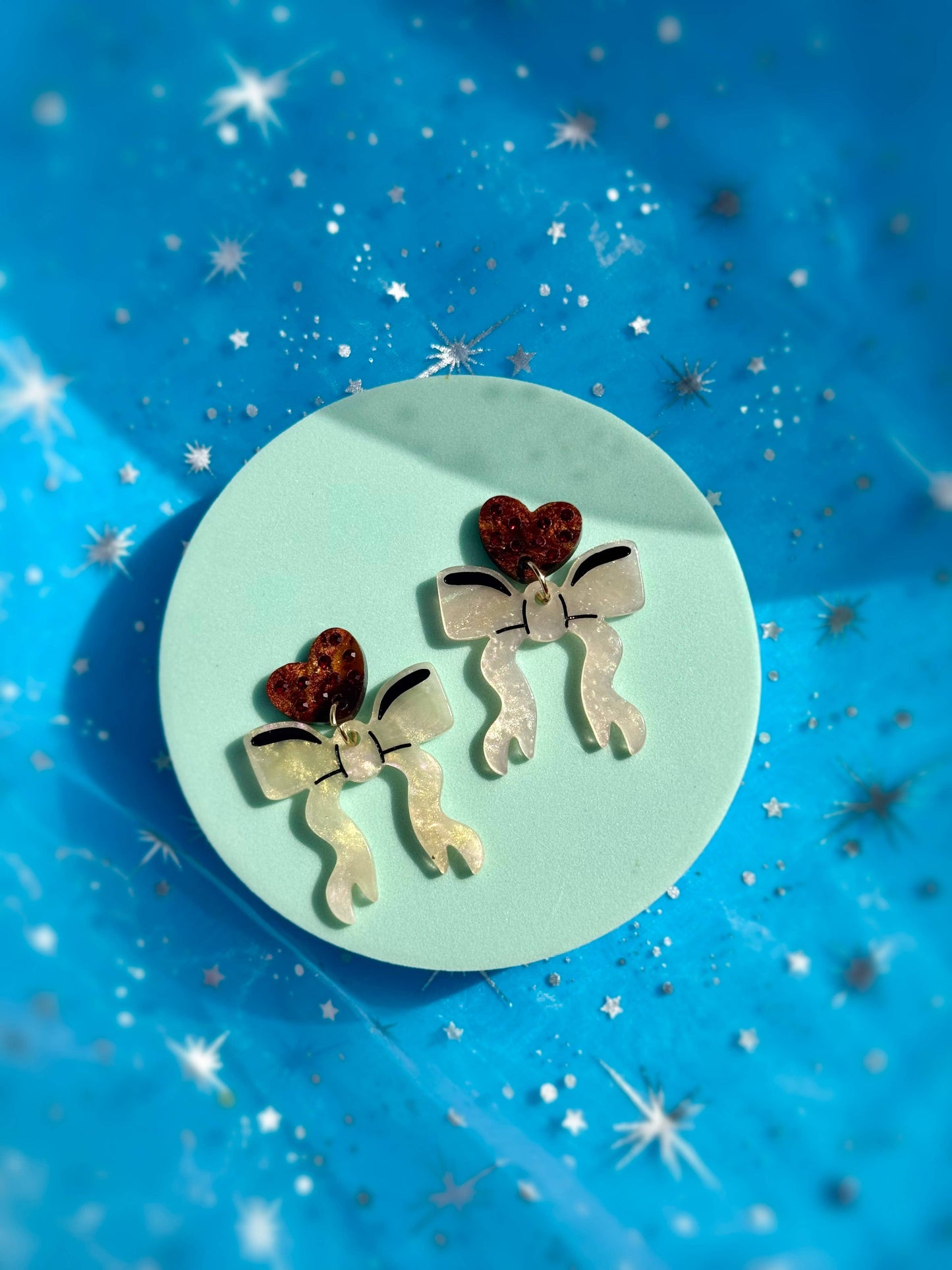Heart + Bow Earrings