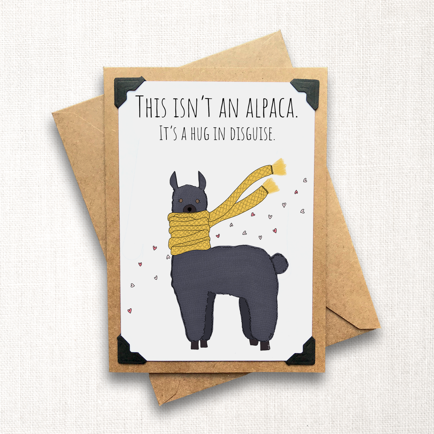 Alpaca Hug in Disguise Note Card