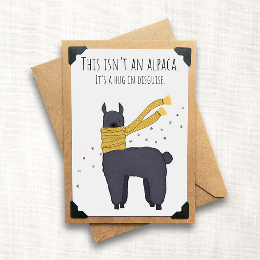 Alpaca Hug in Disguise Note Card