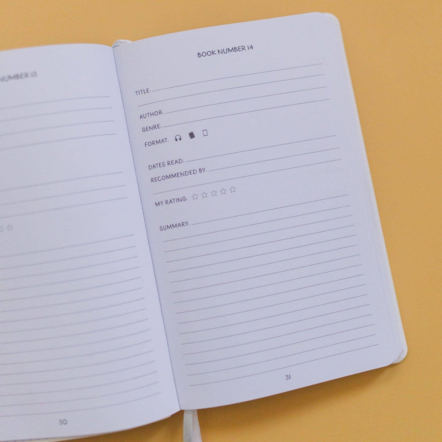 Reading & Book Tracker Mini Journal