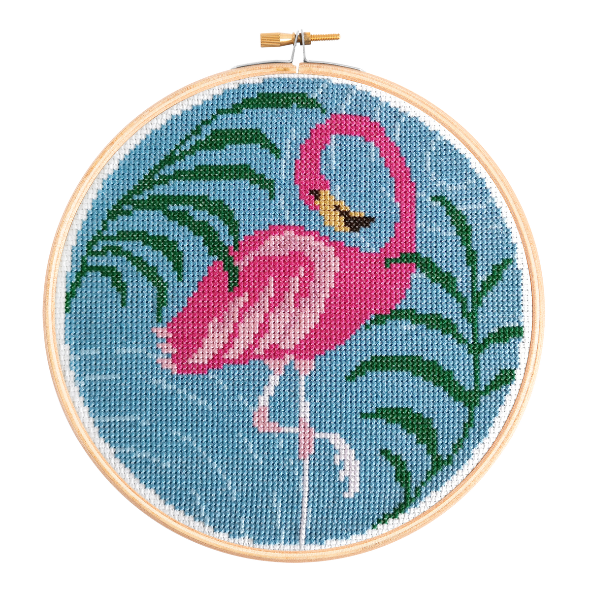 Flamingo Cross Stitch Kit | Beginner Craft Kit
