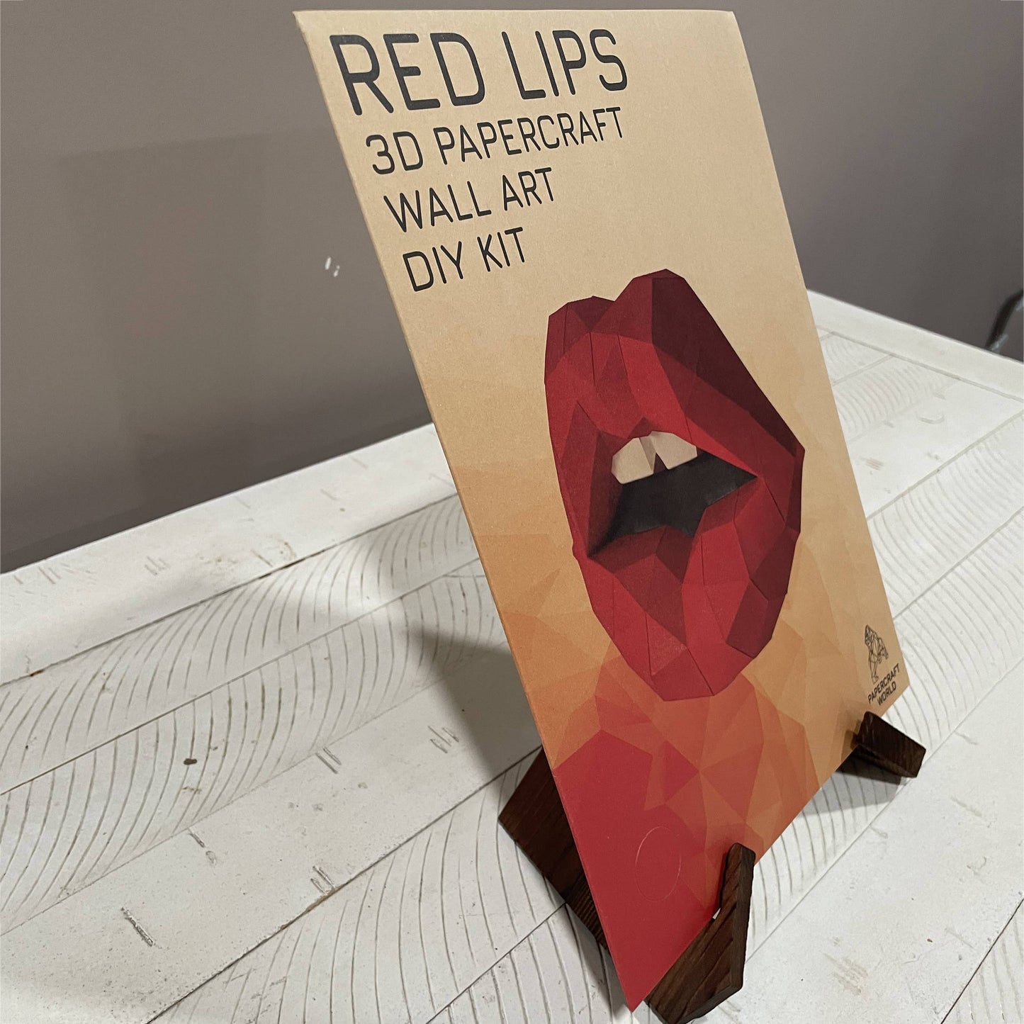 Red Lips PaperCraft Origami Wall Art