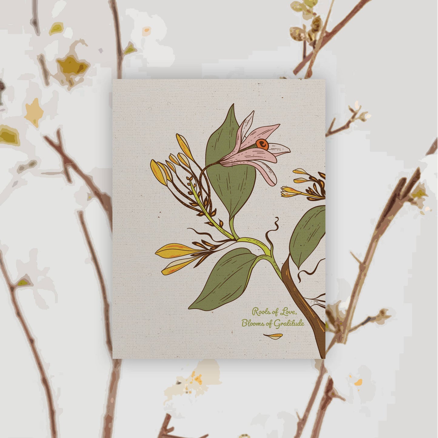 GREETING CARD | Roots of Love, Blooms of Gratitude