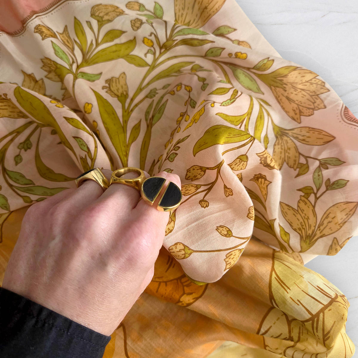 SILK COTTON SCARF | Burnished Bloom