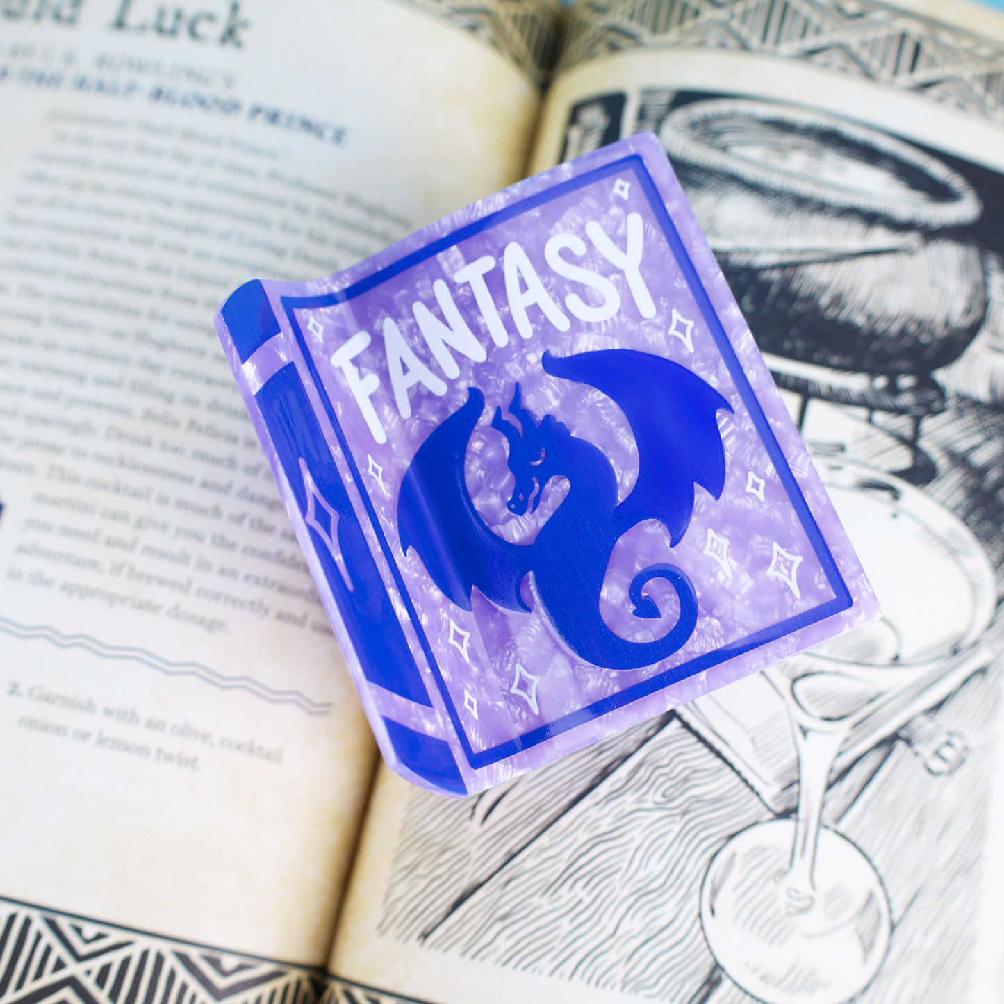 Fantasy Book, Bookish, Magic, Reader, Accessory, Hair Claw