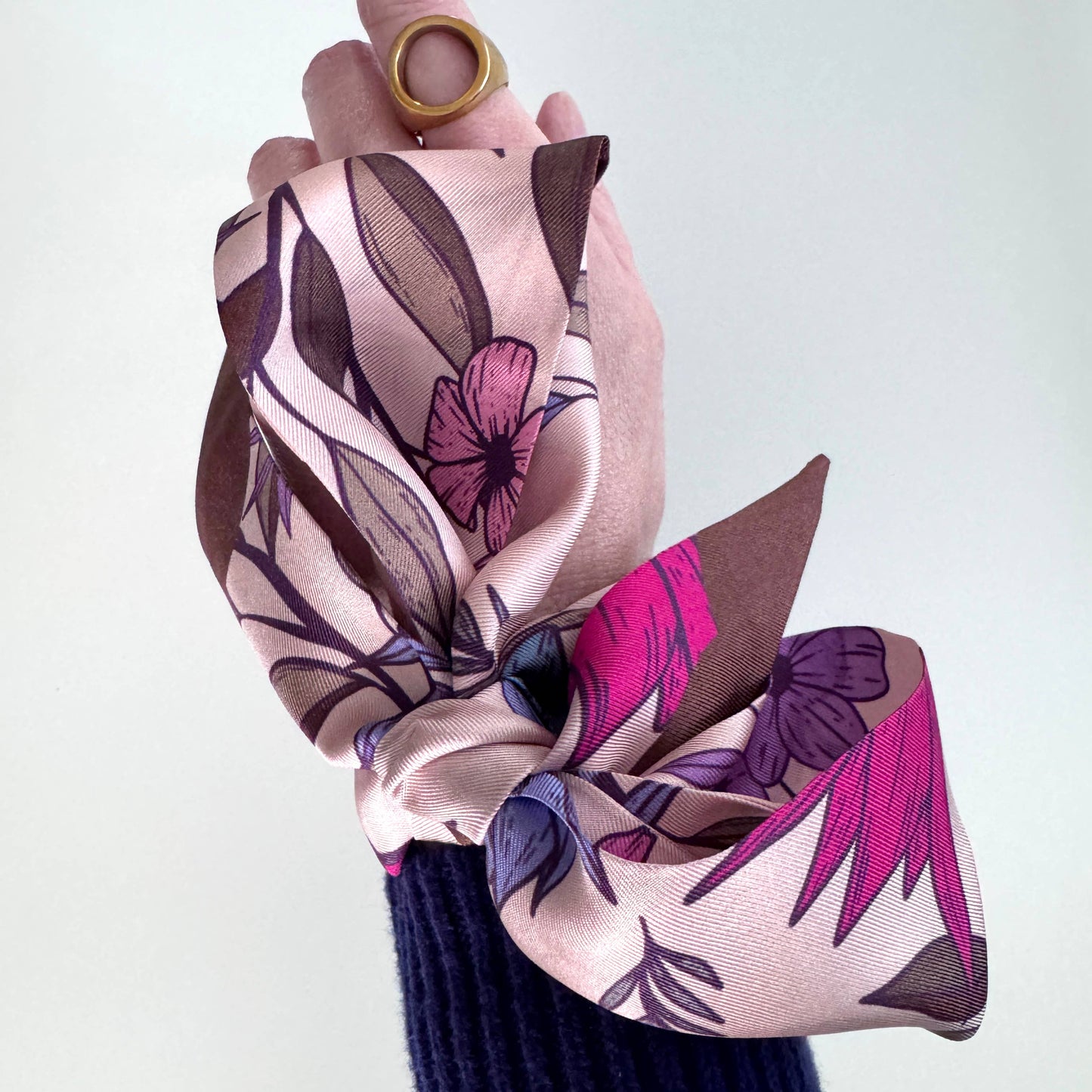SKINNY SILK SCARF | Vibrant Florals