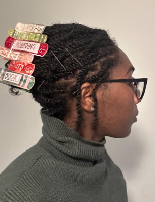 "It’s Not Hoarding If It’s Books" - Bookish Hair Clip