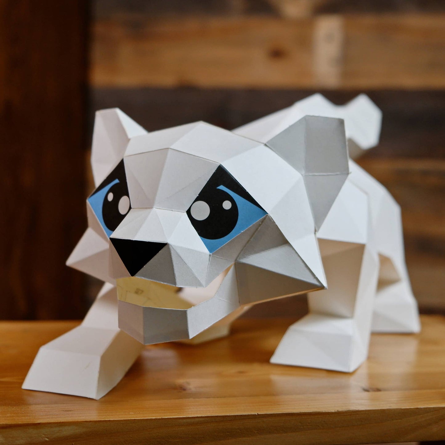 Snow Leopard Origami Model