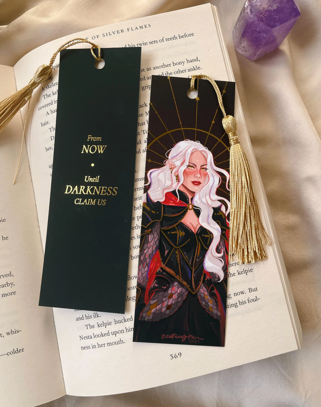Manon Gold Foil Bookmark (gold tassel)