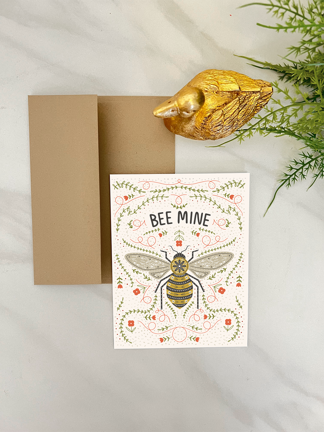 Bee My Valentine Greeting Card