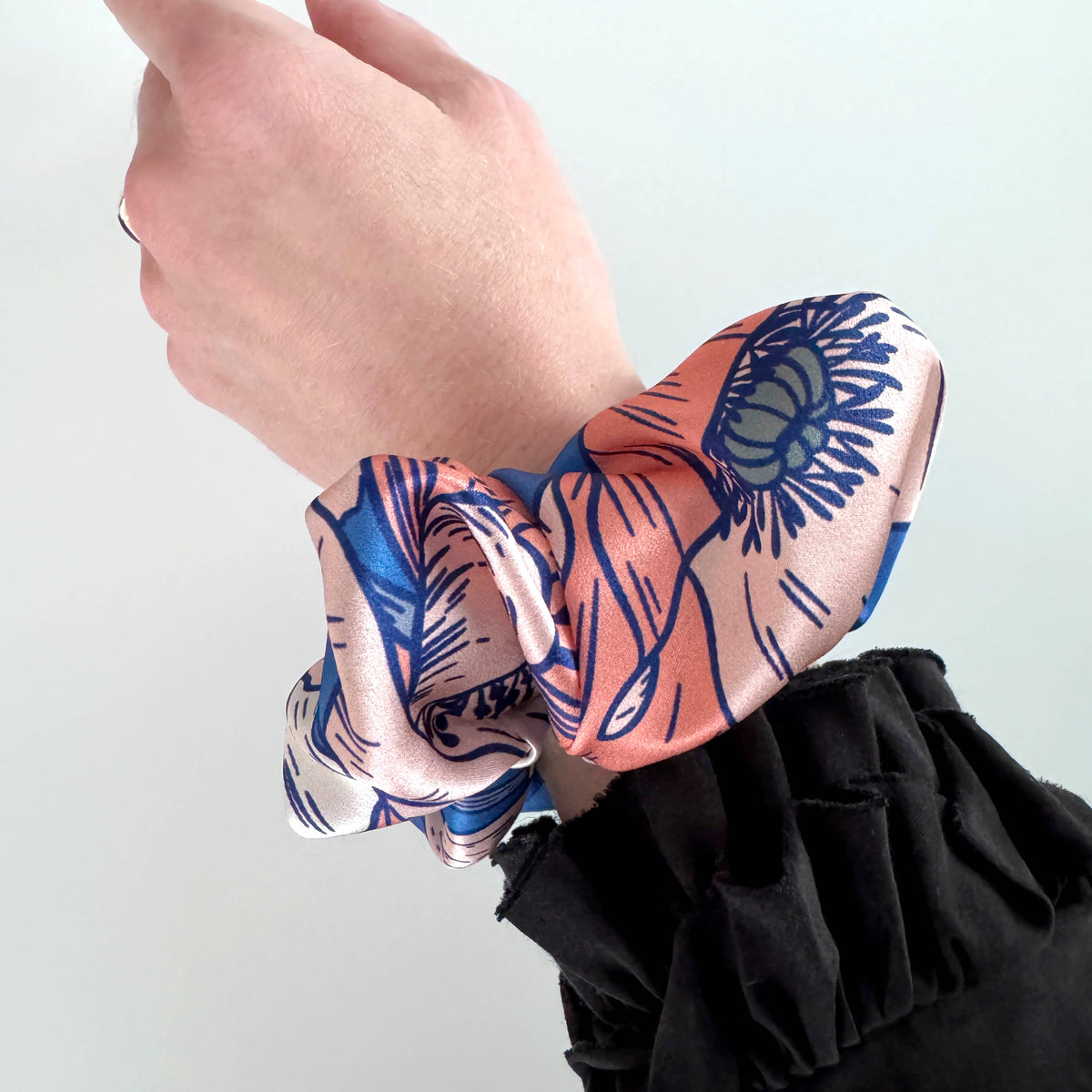 SILK SCRUNCHIES | Electric Garden - 100% Pure Silk