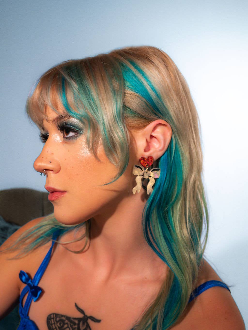Heart + Bow Earrings