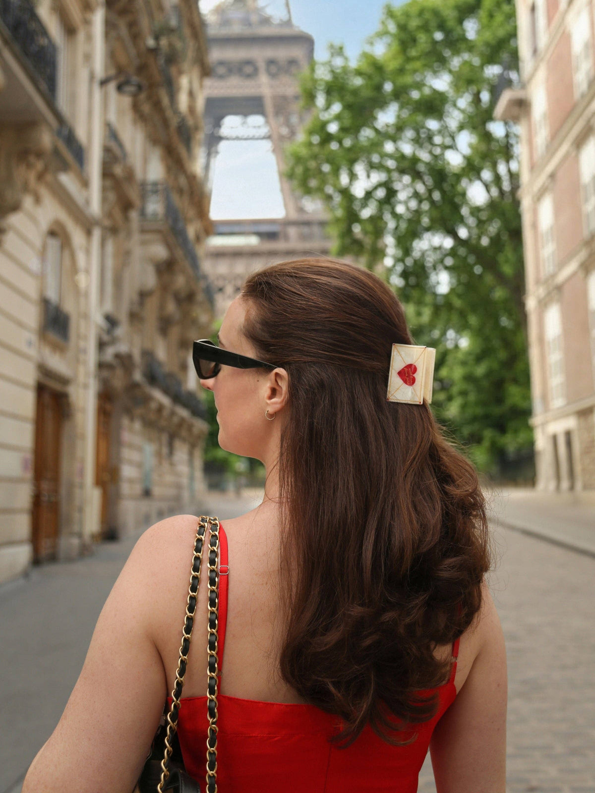 Hand-Painted Love Mail Claw Clip | Eco-Friendly