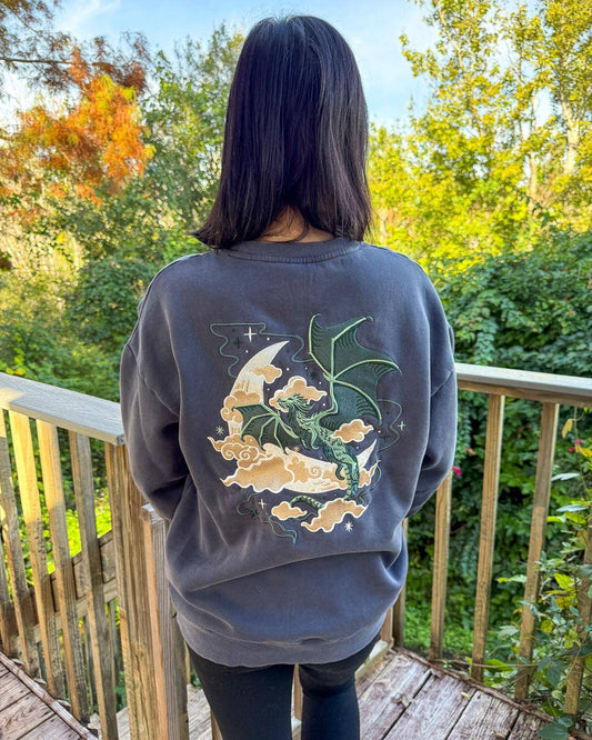 Celestial Dragon Embroidered Sweatshirt