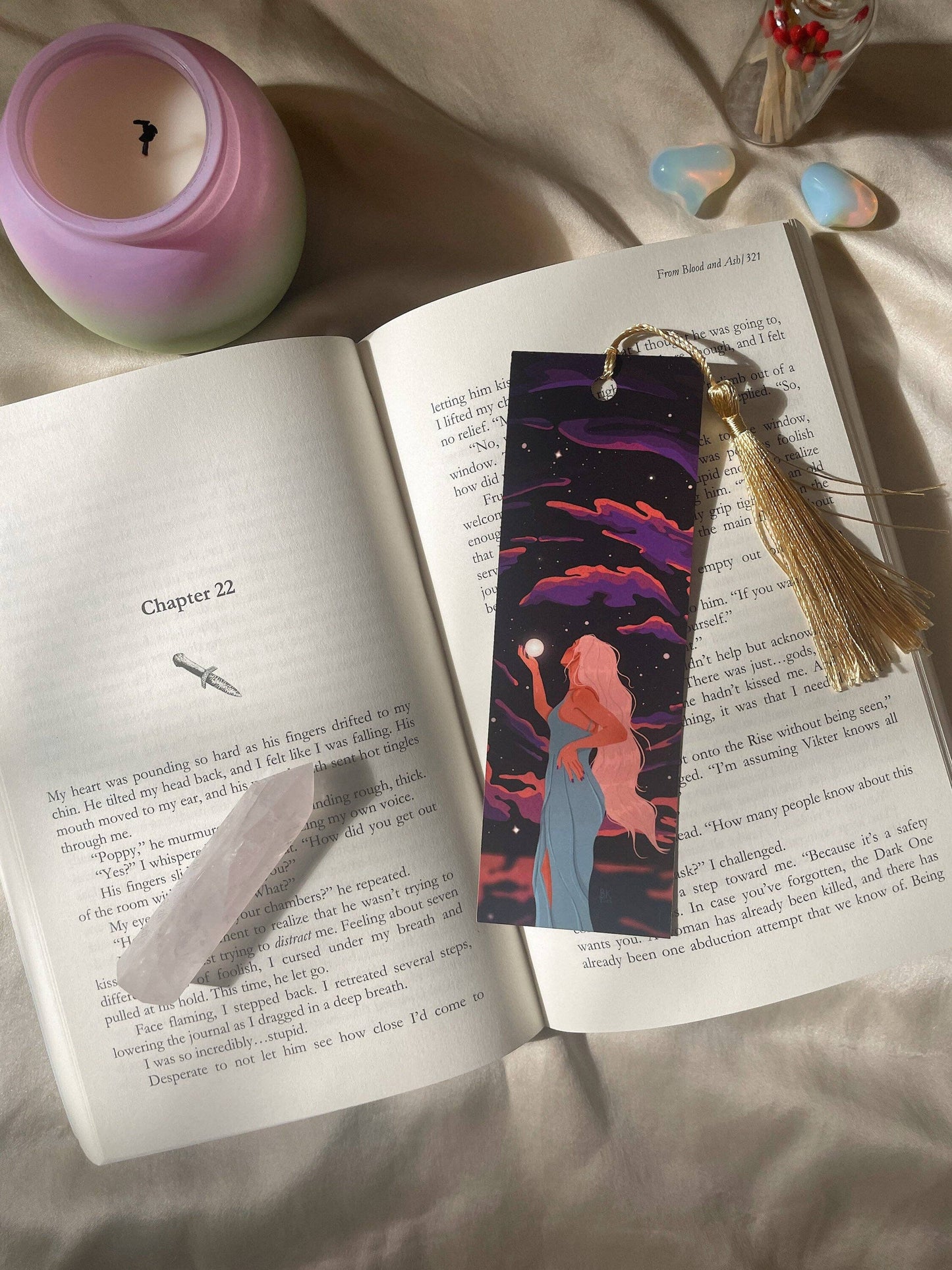 Wanderlust Bookmark (Pink tassel)