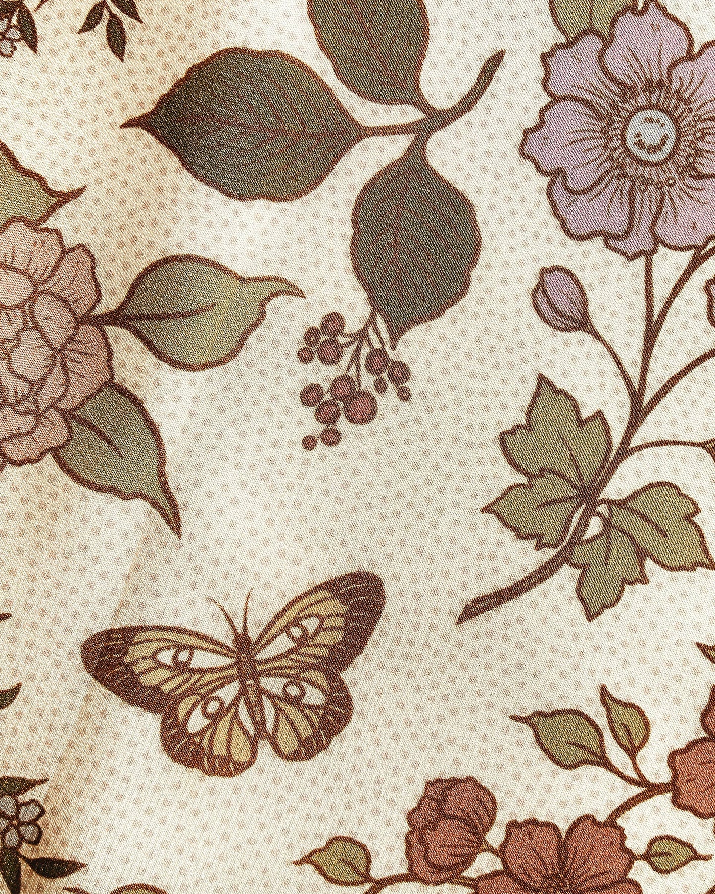 100% Silk Bandana Western Floral & Butterfly  – 23” Square