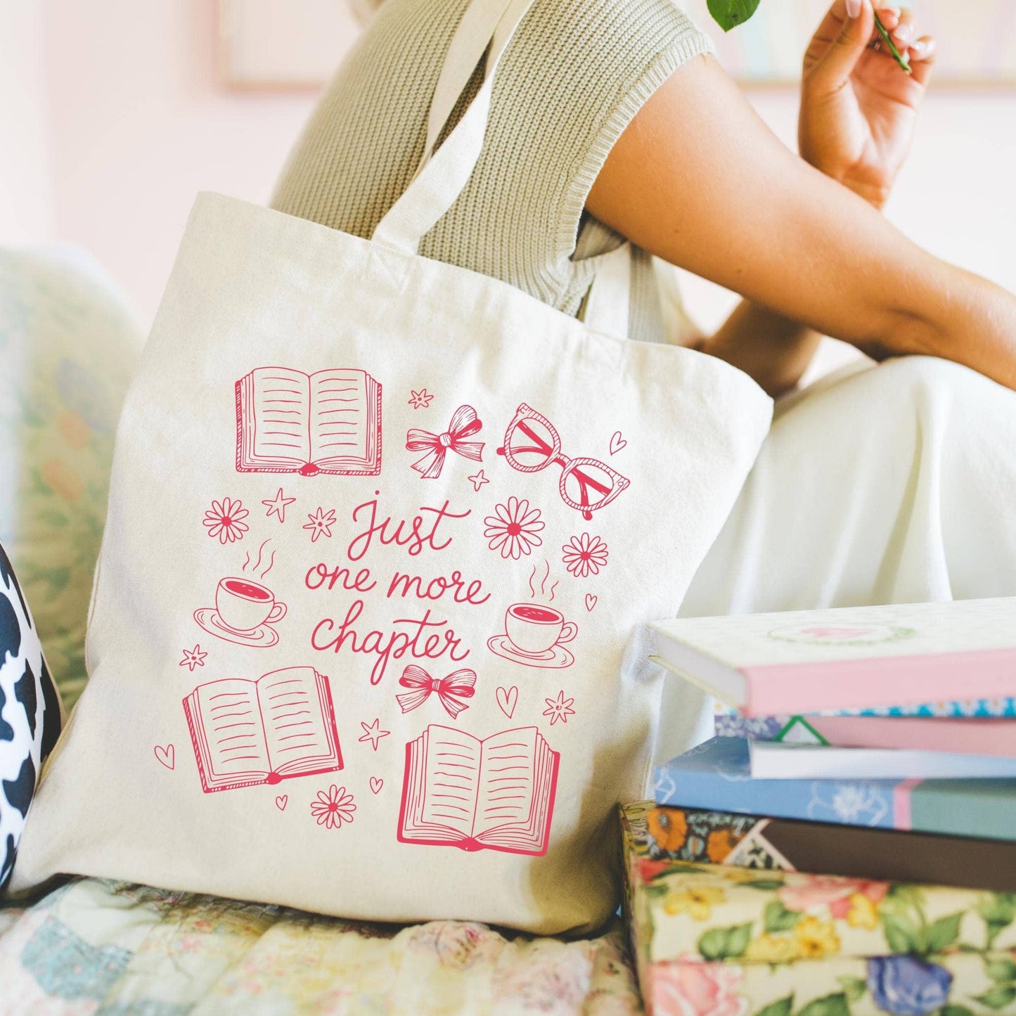 Just One More Chapter Tote Bag