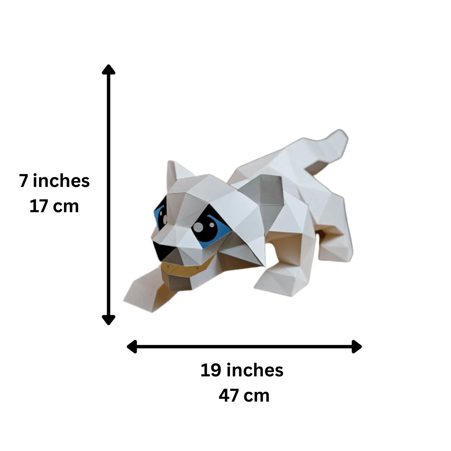 Snow Leopard Origami Model