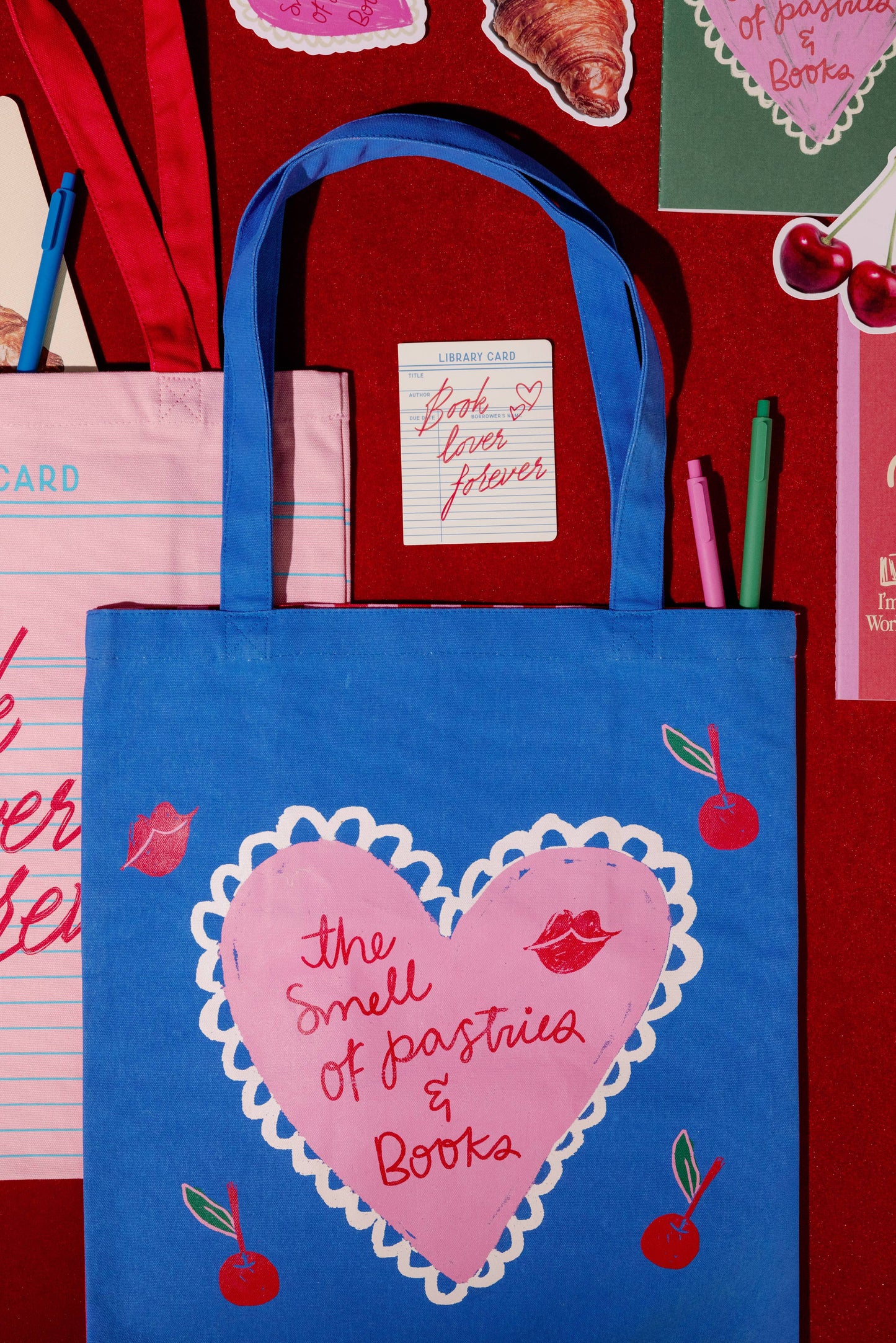 Canvas Tote, Pastries and Books