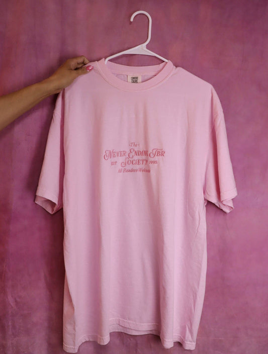 "Never Ending TBR" Embroidered Bookish Shirt
