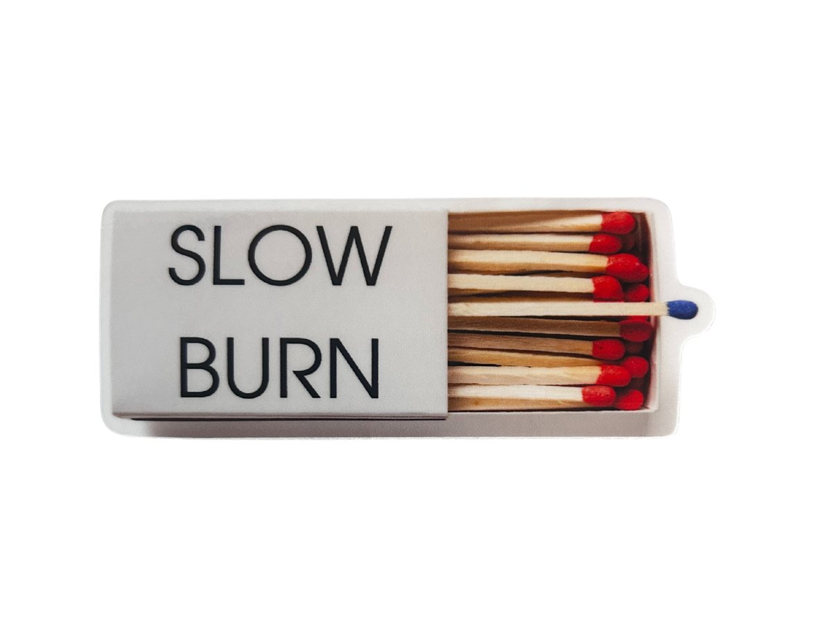 Slow Burn Matchbook Sticker for Romance Readers