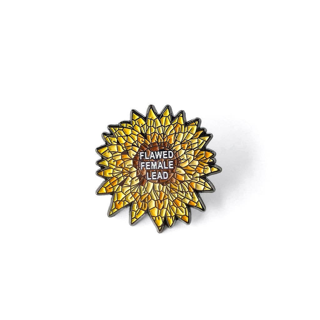 Flawed Female Lead Book Enamel Pin